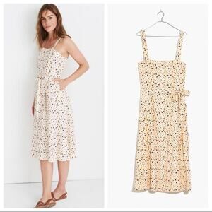 NWOT Madewell 20 Square-Neck Tank Midi Dress in Terrazzo